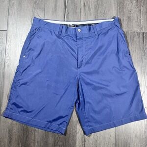 Callaway Golf‎ Shorts Mens Sz 36 Blue Performance Black Check Gripper Waistband